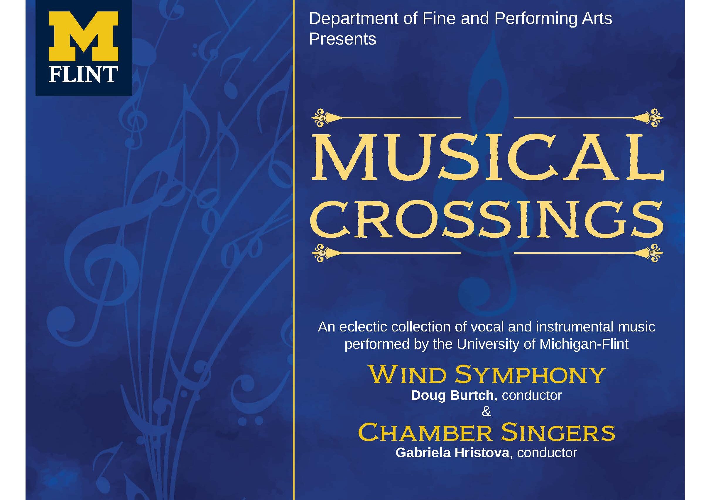 Musical Crossings A Chamber Singers Wind Symphony Concert